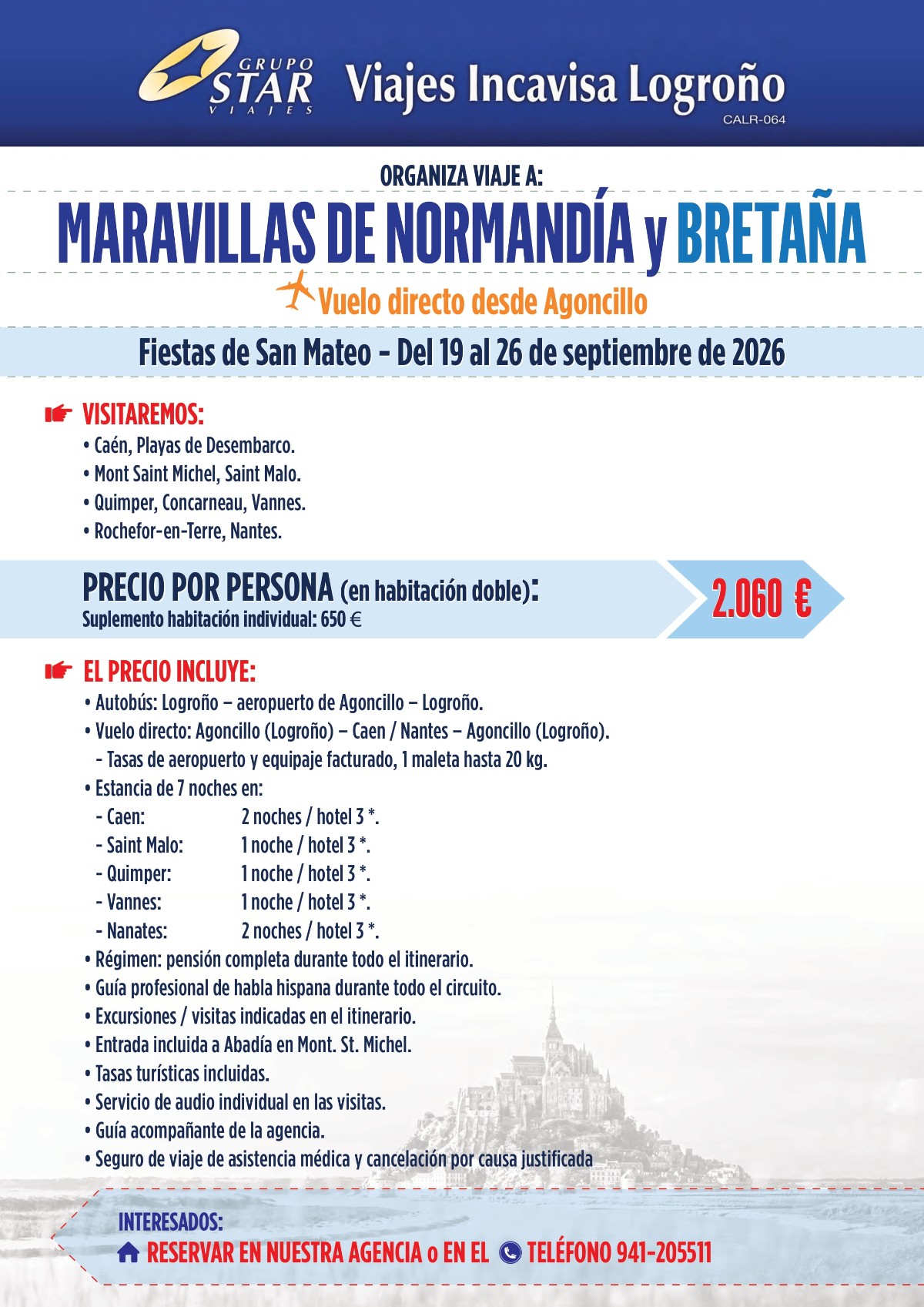 cartel viaje a normandia y bretaña septiembre 2026 jpg